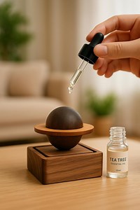 Wooden Planet Diffuser – Natural Aroma Sphere for Essential Oils, Handmade in Walnut & Beech - Etsy