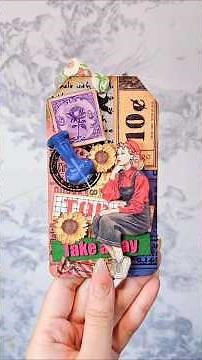 ASMR 야 너두 태그 만들 수 있어!#shorts#asmr#빈티지다꾸#scrapbooking#journaling#빈티지다꾸#art#다꾸asmr#다꾸#diy#papercraft