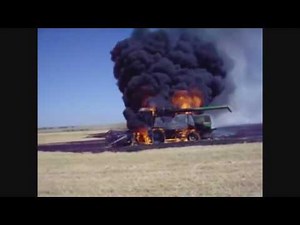 John Deere Combine Accidents ✔ Amazing Combine Tractor Fire Compilation