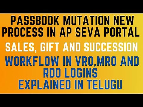 Mutation and Title Deed Cum E-Passbook Application Workflow