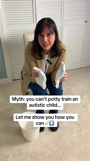 🚽 Myth: You can’t potty train an autistic child ✅ Truth: You can! Grab my free potty guide with simple, child-friendly steps. Comment “POTTY” for the link! #pottytraining #pottytrainingtips #autistic #nonverbal #autismparenting | Mary Barbera