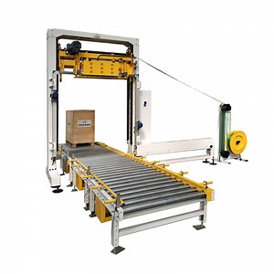 [Hot Item] PP/Pet Kit Bander Fully Automatic Pallet Strapping Machine with Conveyor