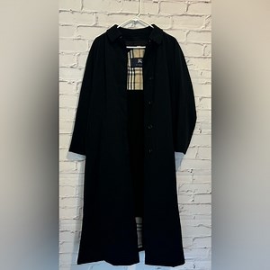 Burberry Long Camden Coat with Removable Interior Zip Vest Size 4