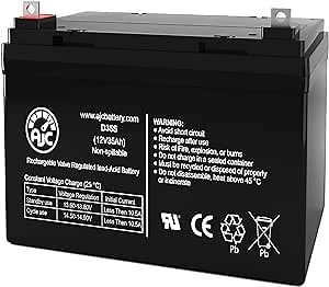 AJC Battery Compatible with DCC Shoprider Streamer 888WA 12V 35Ah Wheelchair Battery