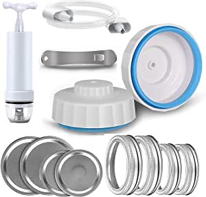 Mason Jar Vacuum Sealer, Jar Sealer for Foodsaver Vacuum Sealer, Vacuum Sealing Kits for Regular-Mouth and Wide-Mouth Mason Jars