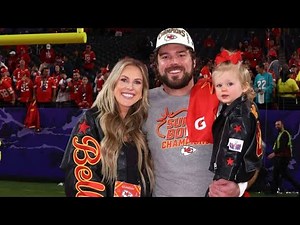 Chiefs' Blake Bell Kisses Pregnant Wife Lyndsay and Daughter Brinleigh as They Celebrate 2024 Super