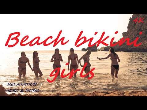 Beach bikini girls! in 4K! Tropical House & Sunset Vibes!
