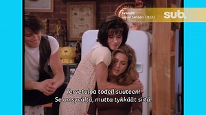 NYT SE ALKAA 🔥 Tägää frendi, joka on Rachelin tavoin aina yhtä kujalla todellisuudesta 😅 Frendit starttaa tänään klo 19.00 Subilla 👏 Uudet jaksot maanantaista torstaihin, kahden jakson voimin. | Sub