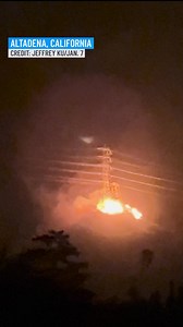A couple captured video that illustrates how quickly flames from the Eaton Fire spread in the minutes after it ignited on an extremely windy night in the Altadena area. http://nbcbay.com/Jlrh5Dz | NBC Bay Area