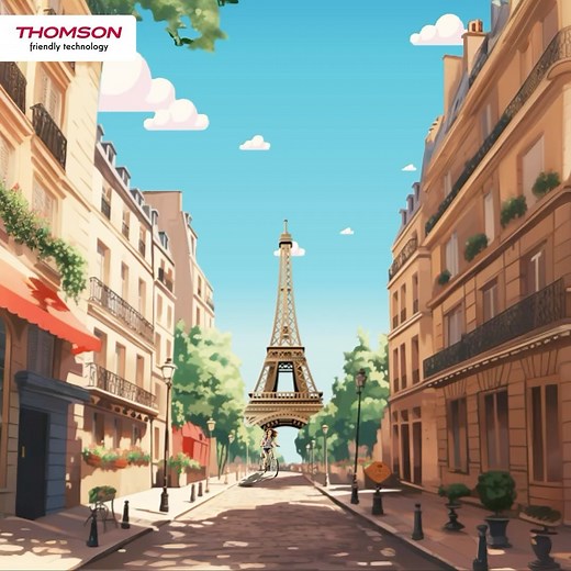 Thomson brings Paris to you. From the City of Love to Your Home, experience charm, love, and user-friendly tech 🌃✨ #Thomson #Paris2024 #cityofstars #tech #experienceamazing | Thomson