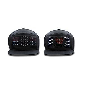 [Hot Item] LED Light Baseball Cap - Phone APP Controlled Hat Programmable Gorra LED Face Cap - Glow Rave Hat Lighted LED Hat Baseball Cap