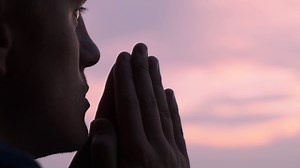 Guy Praying At Sunset Stock Footage SBV-336270211 - Storyblocks