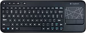 Logitech Wireless Touch Keyboard K400 with Built-In Multi-Touch Touchpad, Black (Renewed)