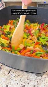 FREE SHIPPING & 25% OFF! 🥰 1. Versatility: The large size of a 12-inch skillet provides versatility in cooking. You can cook multiple servings at once, making it ideal for families or when entertaining guests. 2. Even Heating: Electric skillets are designed to distribute heat evenly across the cooking surface. This ensures that your food cooks uniformly, preventing hot spots that can lead to uneven cooking. 3. Non-stick Surface: Many electric skillets, including those from NESCO, come with a no