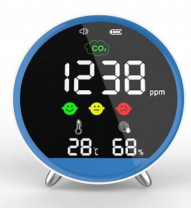 Portable Design ABS Carbon Dioxide Detector CO2 Meter Humidity Temperature Alarm Monitor