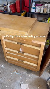18K views · 260 reactions | Flipping this vintage mid century modern American of Martinsville desk… with caster wheels! What do you think of this one? the veneer was too far damaged so I had to remove and paint 沈 #furnitureflip #diy #homedecor #flippingfurniture | Lilly Skjoldahl | Facebook