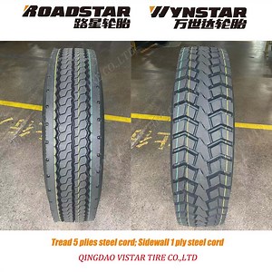 [Hot Item] Wynstar/Roadstar Truck Tire 11r22.5-18pr 13r22.5-20pr 5 1 Ply Steel Cord From Doublecoin