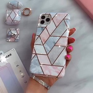 41K reactions · 5.3K shares | "Its so pretty and I get compliments daily! You can feel it's sturdy and protects your phone well." - Samantha. Featuring a geometric pastel marble pattern, outlined in rose gold chrome along with a matching blush pink bumper for added screen protection. Order yours today with free shipping & returns! | Velvet Caviar | Facebook