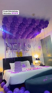 My birthday decoration 💜💜💜💜💜💜 #purpleethie #oldtraffordbabe | Purple Ethie Old Trafford Babe