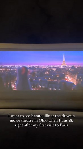This open-air cinema next to the Eiffel Tower is my actual dream come true! I went to see Ratatouille at the drive-in movie theatre in Ohio when I was 18, right after I visited France for the first time. I cried when the animated Eiffel Tower sparkled on screen - thinking about how much I loved Paris and wanted to live there. Tonight I sat at the open-air cinema in Paris, watching Ratatouille (in French!) next to the real, sparkling Eiffel Tower and my wonderful French boyfriend 🥹. I don’t thin