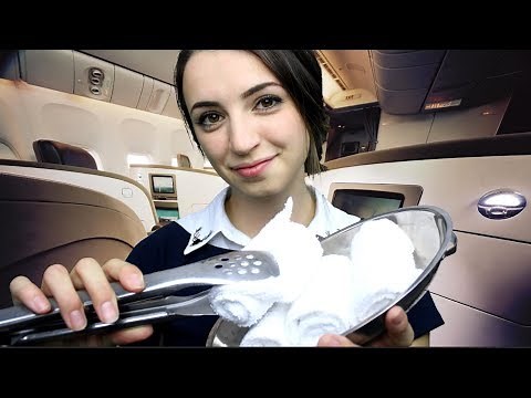 [ASMR] International First Class Flight Attendant (Soft Spoken)