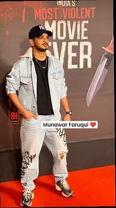 Munawar Faruqui Grace The Premiere Of Film Kill 😍 #munawarfaruqui | Bollywood Helpline