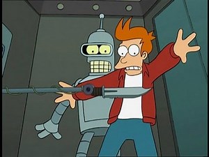 Fry Meets Bender In A Suicide Booth