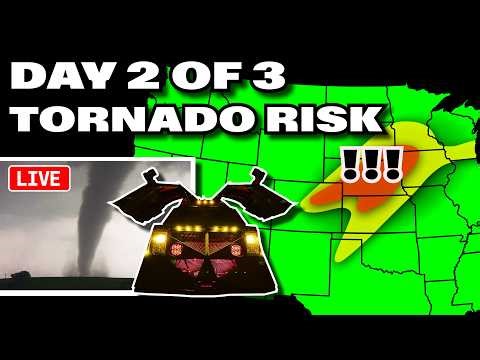 WATCH OUT! Tornado Threat w Chasers on the Ground