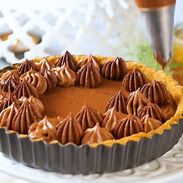 Salted Caramel Dark Chocolate Tart — The Quickest, Easiest Tart You’ll Ever Make!