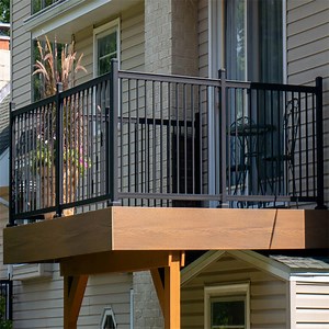 [Hot Item] Hot-Galvanized Steel Handrail Powder Coated Steel Rail Balcony Aluminum Railing