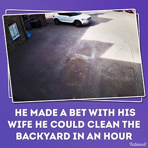 He made a bet with his wife he could clean the driveway without a pro. | Fabiosa Australia
