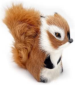 Realistic Cute Lifelike Brown Squirrel Figurine for Holiday/Home Decorations Crafts