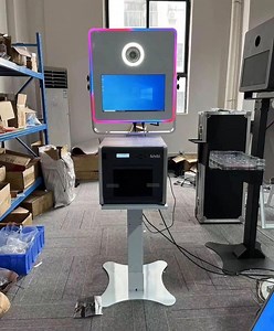 [Hot Item] Party Selfie DSLR Photo Booth Machine with 15.6inches Touch Screen Flash Printer Poto Box Camera Kiosk DSLR Photobooth Shell