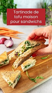 🥪 Pour une idée de lunch rapide, essayez notre savoureuse tartinade de tofu maison. Simple à faire, elle est parfaite en garniture d’un sandwich ou dans un wrap. | Rachelle Béry