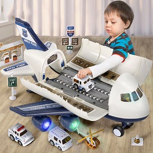 [Hot Item] Car Toys with Road Signs Airplane Toy Set Esg17648