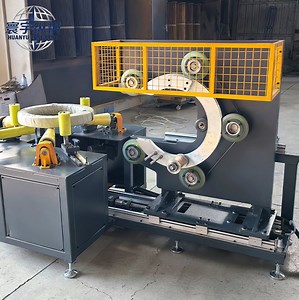 [Hot Item] Blue and Yellow Steel Horizontal Ring Body Wrapping Machine for Industrial Use