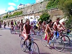 World naked bike ride in Brighton