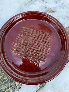Handmade Ceramic Garlic Grater Plate: Blue Pottery Zester - Etsy Canada