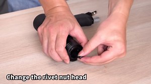 Pneumatic Rivet Nut Gun (10-24 & 1/4 & 5/16 & 3/8) Air Rivet Nut Pull Setter Tool with 4 Size Quick-Change Nose-Piece Assembly, 5pcs Mandrels Included with Each Size…