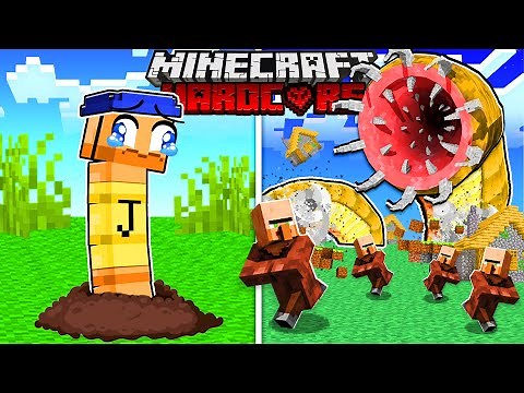 Jeffy Survives 100 Days as a WORM in Hardcore Minecraft!