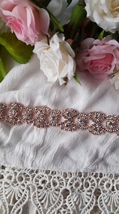Rose Gold All Around Thin Dress Sash Belt, Crystal Wedding Dress Bridal Sash Rose Gold Rhinestone Bridal Bridesmaid Sash Belt - Etsy