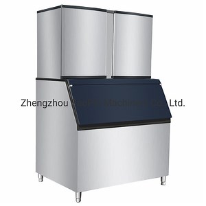 [Hot Item] 1500 Pound 700kg Automatic Classic Commercial Freezers Refrigerator Nugget Ice Maker Price with Stainless Evaporator for Factory Cooling