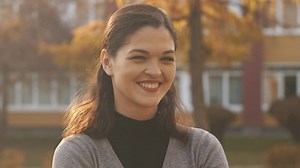 Very happy woman in outdoors, portrait - Free Stock Video