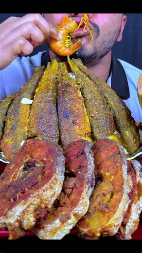 ASMR:EATING PRONS 🔥CURRY🤤||MUKBANG||SHORTS
