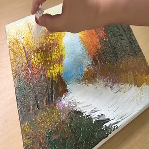 3.4K views · 41 reactions | Painting Autumn Forest / Acrylic Painting Techniques | Painting | Facebook