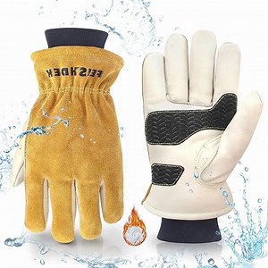 Waterproof and Thermal Work Gloves for Men, Windproof Winter Gripper Gloves for Outdoor Construction, Gardening, Driving ( Size : M )