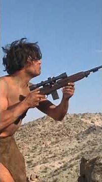 Rudy Diaz Firing the M1 Carbine. Clint Eastwood. Coogan's Bluff. Don Siegel 📽