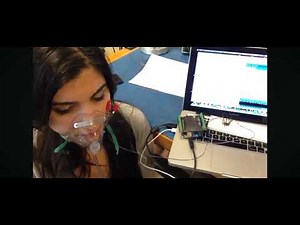 Women under oxygen Breathing 🫁 with laptop..
