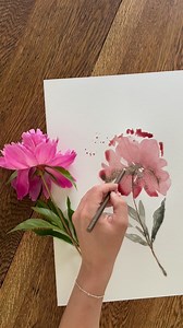 55 reactions · 4 comments | Pivoine de mon jardin - Façon Marie #peony #art #painting #artoftheday #illustration #watercolorpainting #artofinstagram #watercolors #illustrationartists #watercolor #artofvisuals #diywatercolor | L'Atelier de Marie | Facebook