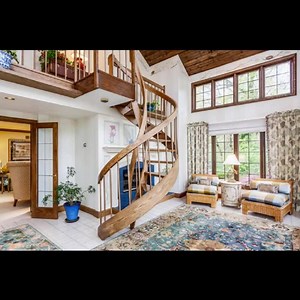 Looking for a house with a turret? How about a horse barn? The English Tudor at 3334 Sourek Rd. in Bath has both. The 4-bedroom, 3 1/2-bath home was built in 1980 and sits on 7 acres of land. It has a game room with a wet bar, a gorgeous patio with a hot tub and gardens and a 6-car garage in addition to the horse stable. The asking price is $895,000. Photos: Todd Hurd | cleveland.com